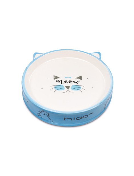 Record Miao Ciotola In Ceramica Per Gatti Colore Azzurro Ø 15,5 Cm - Capacità 120 Ml