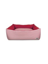 Record Mia Cuccia Per Cani In Policotone Colore Bianco, Rosso - M (70 X 55 X 22 Cm)