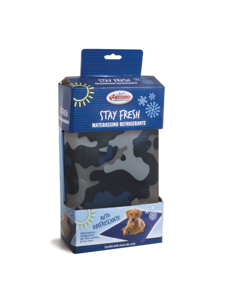 Record Stay Fresh Tappetino Refrigerante S - (50 X 90 Cm) Blu Camouflage