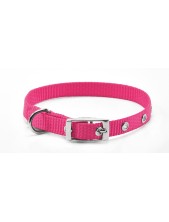 Record Collare Per Cani In Nylon Con Fibbia In Metallo Colore Rosa S - 1,5 Cm | Ø 35-40 Cm