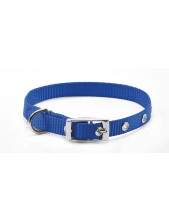 Record Collare Per Cani In Nylon Con Fibbia In Metallo Colore Blu M - 2 Cm | Ø 40-45 Cm