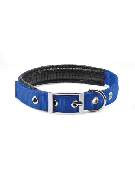 Record Collare In Nylon E Pvc Per Cani Colore Blu Xs - 2 Cm | Ø 40-45 Cm