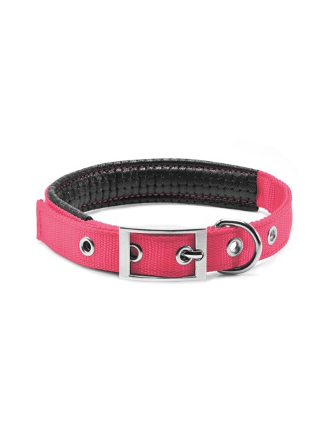 Record Collare In Nylon E Pvc Per Cani Colore Rosa Xs - 2 Cm | Ø 40-45 Cm