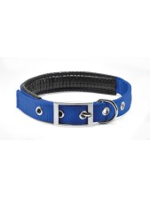 Record Collare In Nylon E Pvc Per Cani Colore Blu M - 2,5 Cm | Ø 50-55 Cm