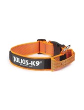 Julius-k9 Color & Gray Collare Per Cani Con Maniglia S - 4 Cm|circonferenza 38-53 Cm Arancio Fluo - 1pz