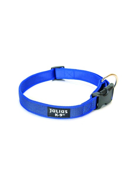 Julius-K9 Color & Gray Collare Per Cani L - 2,5 Cm|Circonferenza 39-65 Cm - Blu
