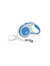 Flexi New Comfort Guinzaglio Avvolgibile A Fettuccia Colore Blu - S Lunghezza 5 M, 15 Kg