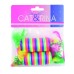 Cat&Rina Coppia Cilindri Arcobaleno Con Piume Per Gatti 6 Pz