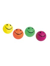 Record Pet Toys Neon Smile Palline In Gomma Morbida Per Cani 12 Palline - Ø 5,7 Cm