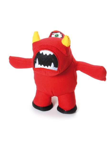 Record Monster Gioco Con Squeaker In Tessuto Per Cani Dino Rosso - 18 Cm