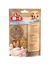 8in1 Meaty Treats Snack Di Carne Liofilizzatia Con Pollo Per Cani - 50 G
