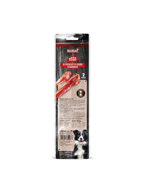 Record Bestbone Osso Di Prosciutto Crudo Stagionato Bi-Pack Per Cani S - 2 Pz X 20 G Cad.