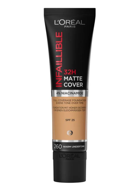 L'oréal Paris Infaillible 32H Matte Cover Fondotinta A Copertura Totale - 260 Warm Undertone