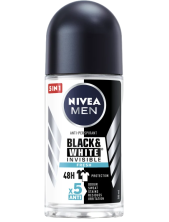 Nivea Men Invisible Black & White Antitraspirante Roll-on Uomo 50 Ml