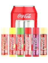 Lip Smacker Cofanetto A Forma Di Lattina In Metallo Con 6 Balsami Per Labbra Coca-Cola Profumi Assortiti