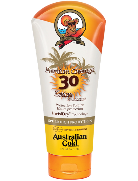 Australian Gold Premium Coverage Lotion Sunscreen Con Invisidry Technology Spf 30 Protezione Solare 177 Ml