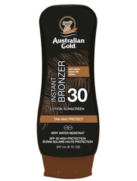 Australian Gold Instant Bronzer Lotion Sunscreen Spf 30 Protezione Solare 237 Ml