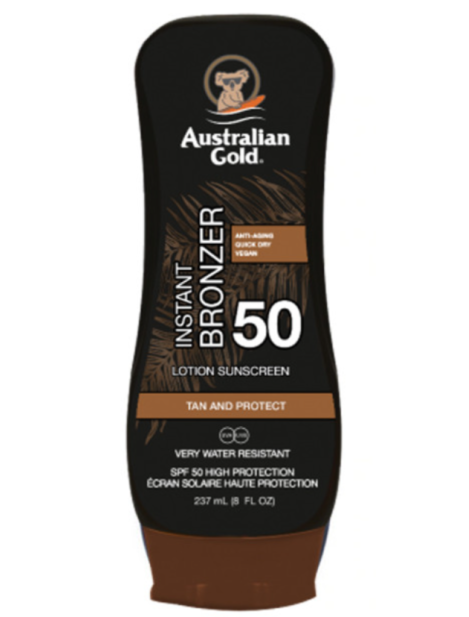 Australian Gold Instant Bronzer Lotion Sunscreen Spf 50 Protezione Solare 237 Ml