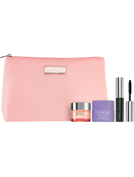 Clinique Cofanetto The Day Off Cleansing Balm 15 Ml + High Impact Mascara 3,5 Ml + All About Eyes 15 Ml