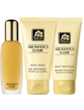 Clinique Cofanetto Aromatics Elixir Eau De Parfum 45 Ml + Crema Idratante Corpo 75 Ml + Aromatics Elixir Body Wash 75 Ml