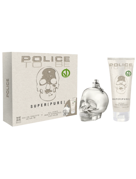 Police Cofanetto To Be Super[Pure] – Eau De Toilette 40 Ml + Gel Doccia Shampoo 100 Ml