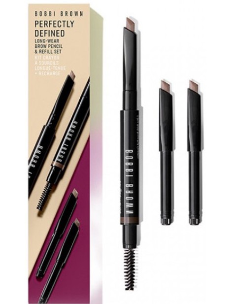 Bobbi Brown Cofanetto Long Wear Brow Pencil Matita Sopracciglia A Lunga Tenuta + 2 Refill  