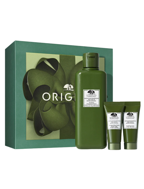 Origins Cofanetto Marvelous Mega-Mushroom Lozione Corpo 200 Ml + Siero Per Il Viso 15 Ml + Crema Lenitiva Corpo 15 Ml