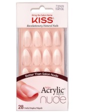 Kiss Salon Acrylic French Nude Kit Unghie Artificiali 28 Unghie - Cod. Kan06