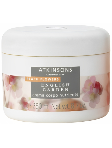 Atkinsons English Garden Peach Flowers Bagno Crema Corpo Nutriente 250 Ml