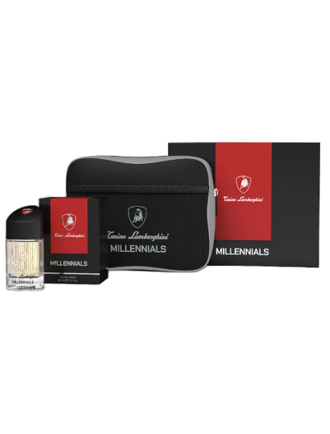 Tonino Lamborghini Cofanetto Millennials Eau De Toilette Uomo 40Ml + Pouch