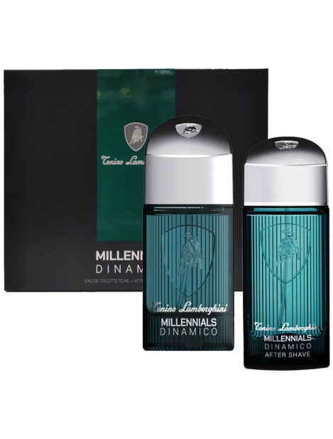 Tonino Lamborghini Millennials Dinamico Eau De Toilette Uomo 75 Ml + After Lotion Lotion 75 Ml