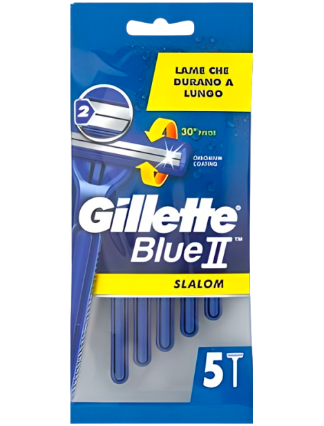 Gillette Blue Ii Rasoio Slalom Usa&Getta - 5Pz