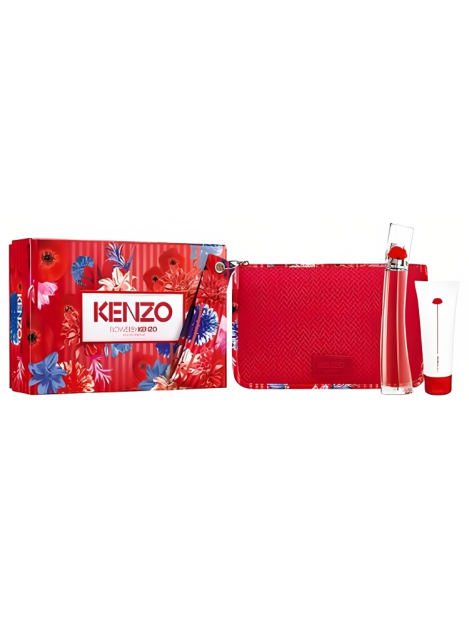 Kenzo Cofanetto Flower Eau De Parfum 50 Ml + Body Lotion 50 Ml + Pochette