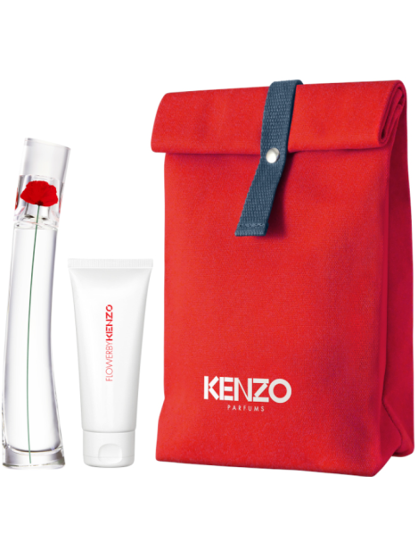 Kenzo Cofanetto Flower Eau De Parfum 50 Ml + Latte Corpo 75 Ml + Pouch