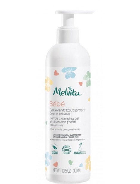 Melvita Bébé Gel Lavant Tout Propre Corpo E Capelli - 300 Ml