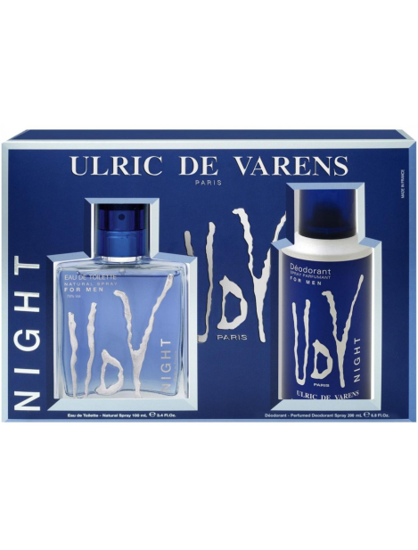 Ulric De Varens Cofanetto Udv Night Kit Eau De Toilette Uomo 100 Ml + Deo Antitraspirante 200Ml