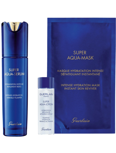 Guerlain Cofanetto Super Aqua - Serum Super Aqua - Sérum 50 Ml + Super Aqua - Lotion 15 Ml + Super Aqua - Mask 1 Sachet