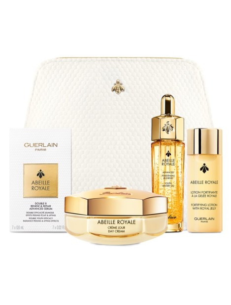 GUERLAIN COFANETTO ABEILLE ROYALE DOUBLE R SERUM 50ML Più Olio Viso 5ml Più  Crema Giorno Viso 15ml