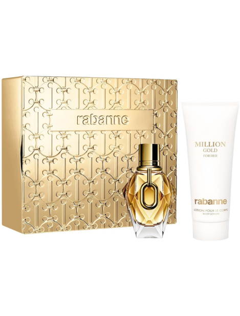 Paco Rabanne Cofanetto Million Gold Eau De Parfum Donna 50 Ml + Lozione Per Il Corpo 100 Ml