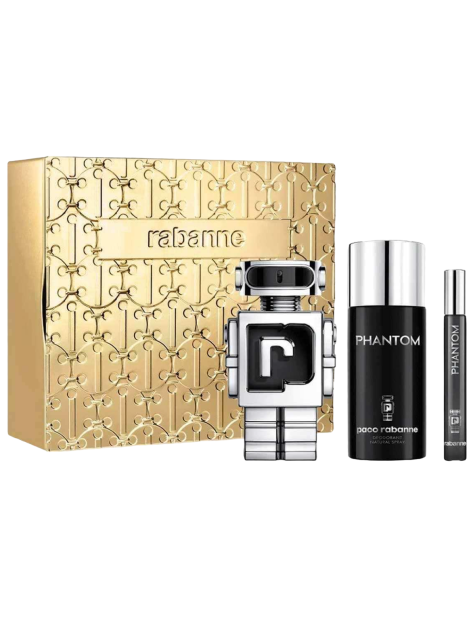 Paco Rabanne Cofanetto Paco Rabanne Phantom Eau De Toilette Uomo 100 Ml + Deodorant Spray 150 Ml + Travel 10 Ml