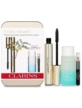 Clarins Cofanetto A Tutto Volume! – Mascara Supra Volume 8 Ml + Instant Eye Make-up Remover 30 Ml + Crayon Khol Mini