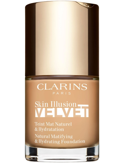 Clarins Skin Illusion Velvet – Fondotinta Naturale Opacizzante E Idratante 110N Honey