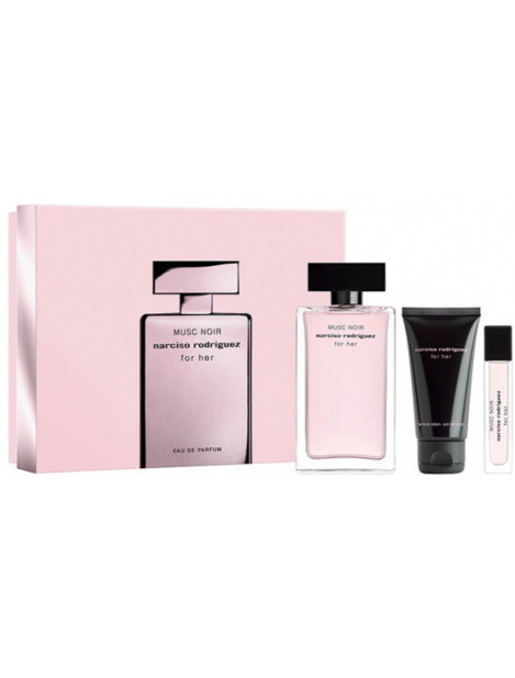 Narciso Rodriguez Cofanetto For Her Musc Noir Eau De Parfum 100 Ml + Eau De Parfum Travel Spray 10 Ml + Lozione Corpo 50 Ml