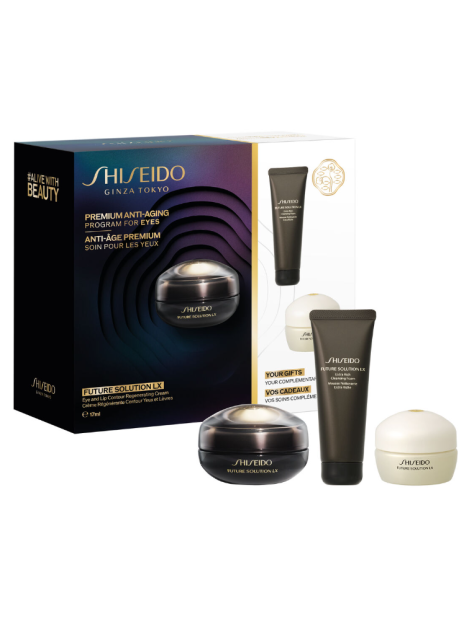 Shiseido Cofanetto Solution Lx Crema Occhi E Labbra + Detergente + Crema Protettiva - 3Pz