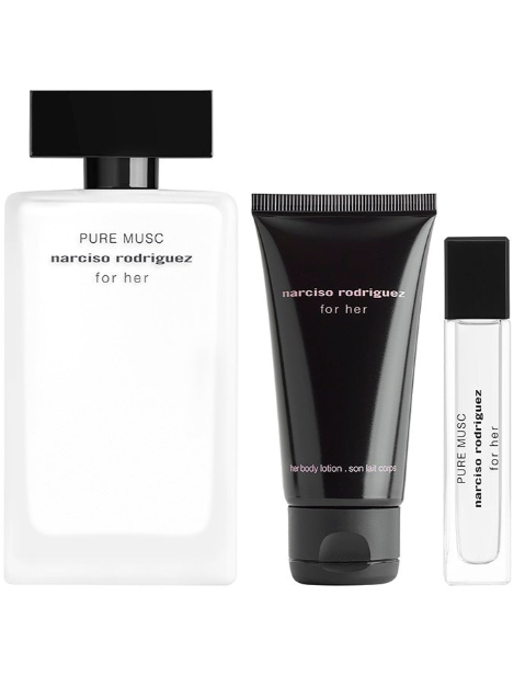 Narciso Rodriguez Cofanetto Pure Musc Narciso Rodriguez For Her Eau De Parfum Donna 100 Ml + Body Lotion 50 Ml + Eau De Parfum 10 Ml