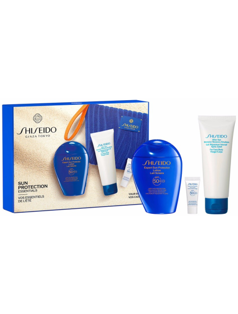 Shiseido Cofanetto Expert Sun Protector Lotion Lait Solaire Spf50+ 150 Ml + Expert Sun Protector Cream Spf50+ Very High Protection 5 Ml + After Sun Intensive Recovery Emulsion 75 Ml