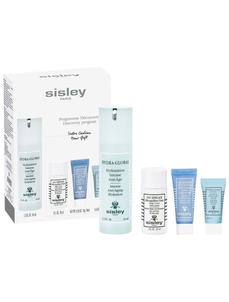 Sisley Programme Découverte Cofanetto Crema Hydra-Global + Acqua Eau Efficace + Gel Express Aux Fleurs + Siero Hydra-Global