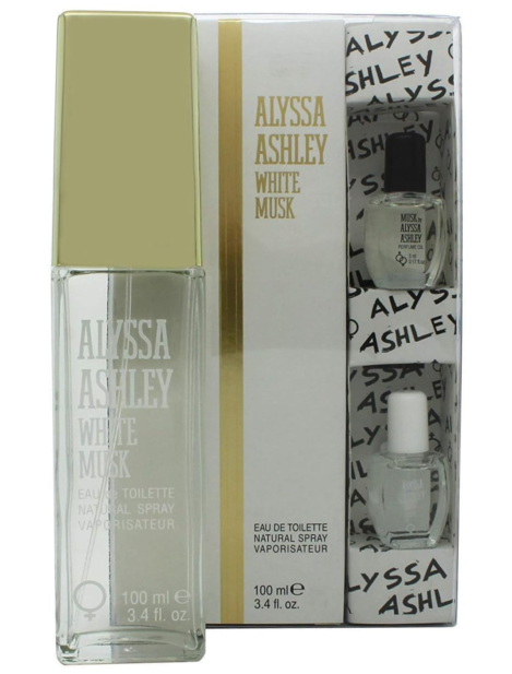 Alyssa Ashley Cofanetto White Musk – Eau De Toilette 100 Ml + Olio Profumato 5 Ml + Musk Olio Profumato 5 Ml