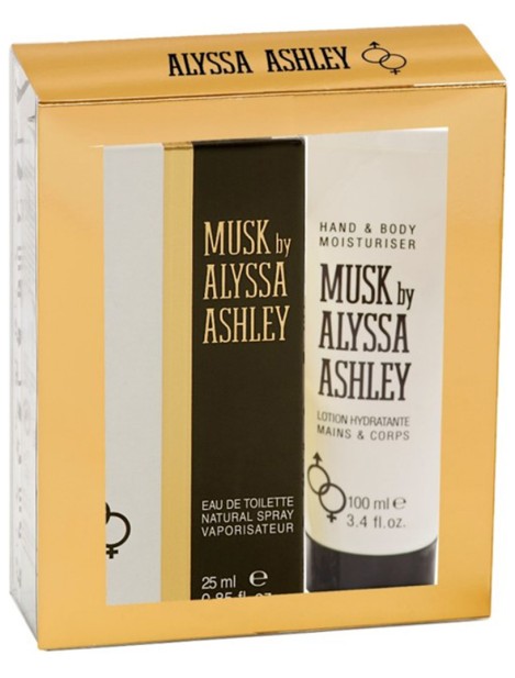 Alyssa Ashley Cofanetto Musk Eau De Toilette Donna 25Ml + Body Lotion 100Ml