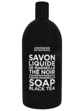 Compagnie De Provence Savon Liquide De Marseille The Noir Liquid Marseille Soap Black Tea Sapone Liquido Ricarica 1 L